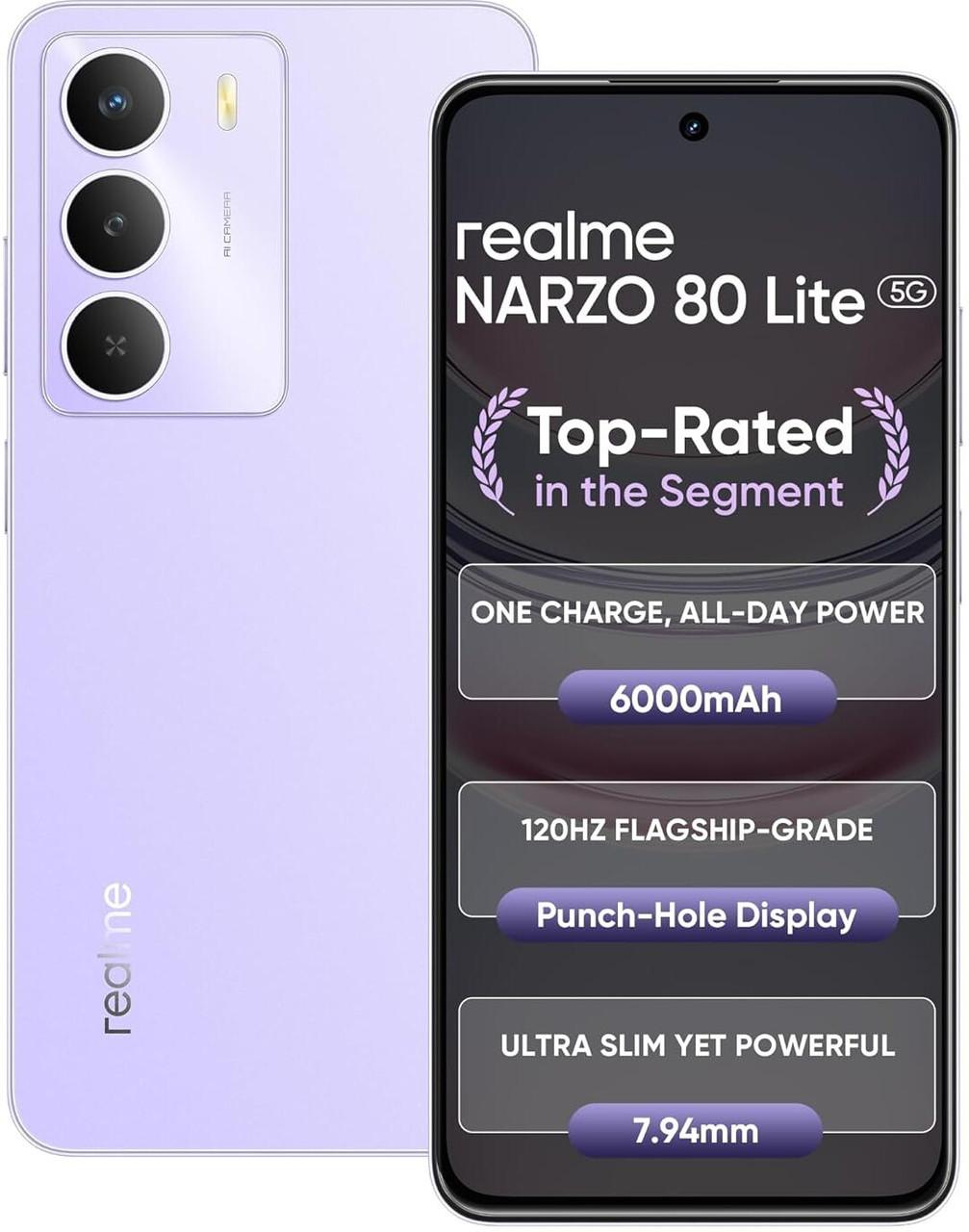 REALME RMX3945 NARZO 80 LITE 5G 6GB/128GB CRYSTAL PURPLE
