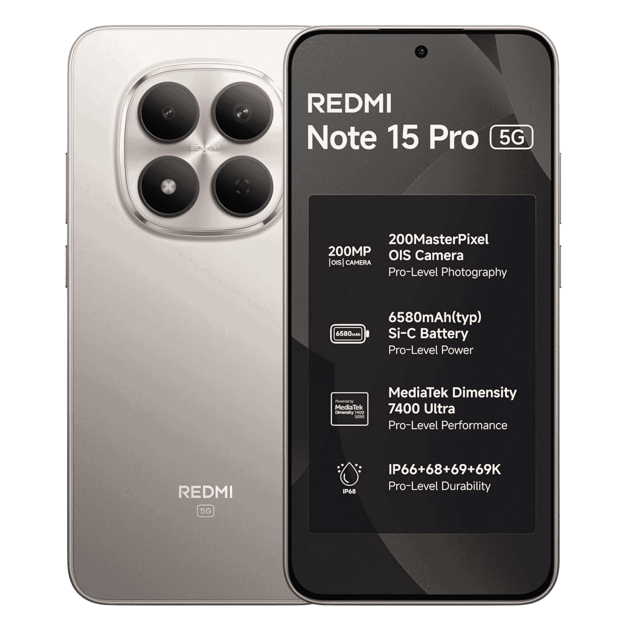 REDMI NOTE 15 PRO 5G 8GB/256GB SILVER ASH