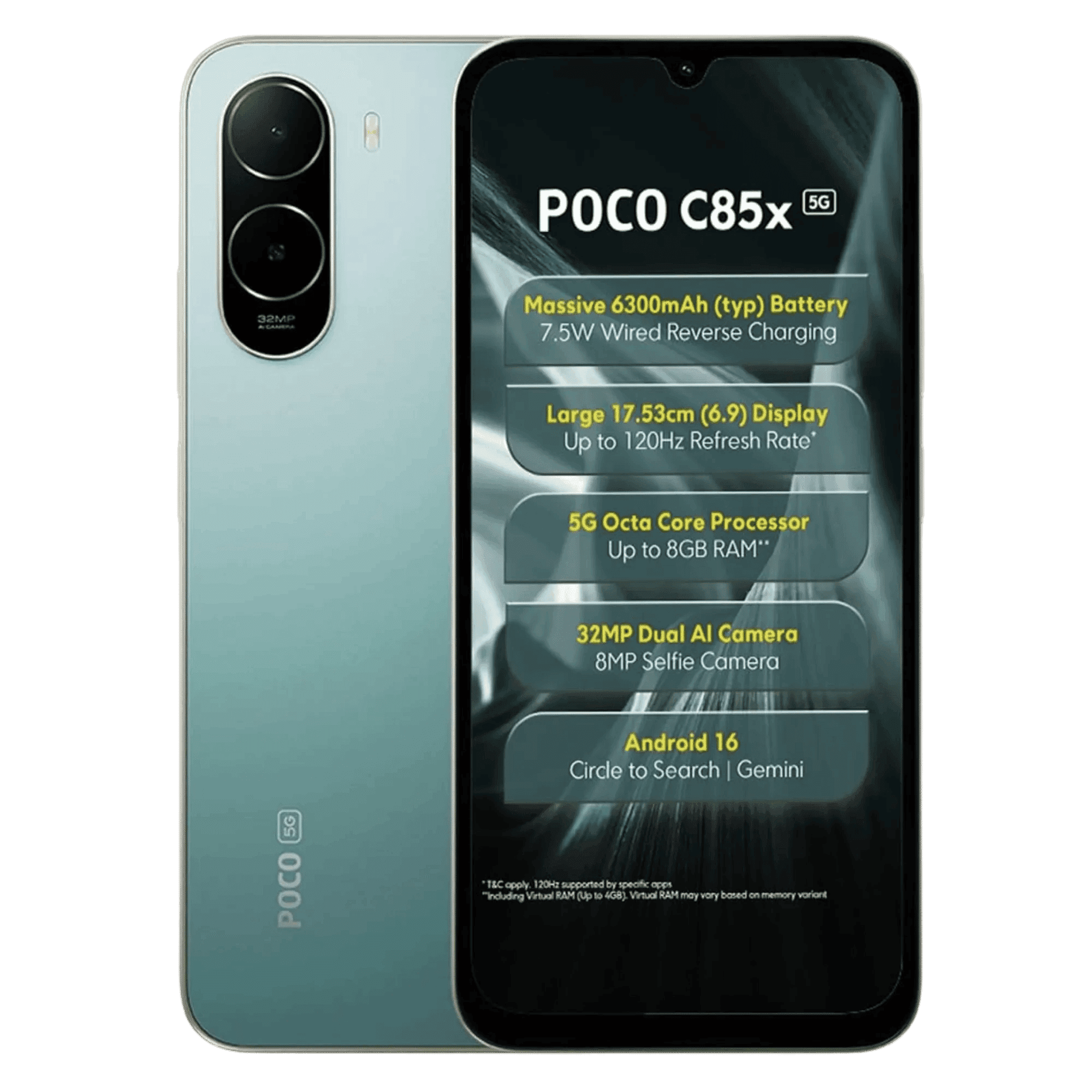 POCO C85X 5G 4GB/64GB EMERALD GREEN