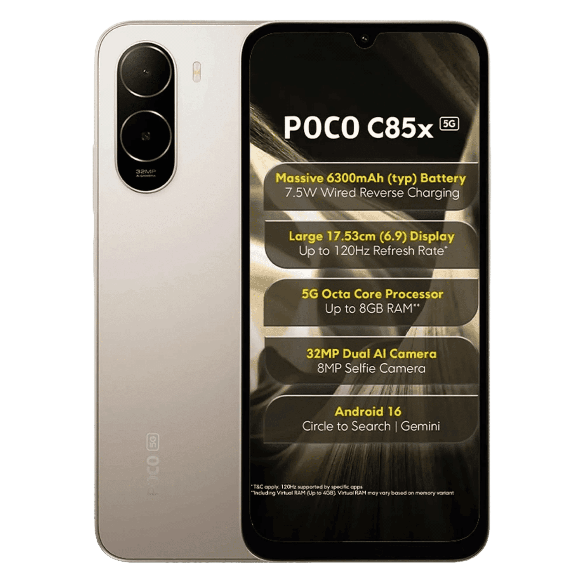 POCO C85X 5G 4GB/64GB SUNSET GOLD